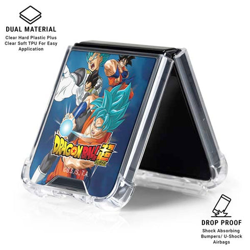 Dragon Ball Super Goku Vegeta Super Ball Galaxy Z Flip6 Clear Case